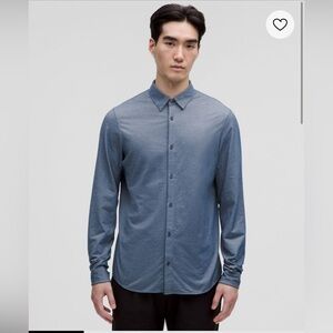 Lululemon Commission Long Sleeve Shirt in Enzyme Mineral Dye Blue Large SOLD OUT